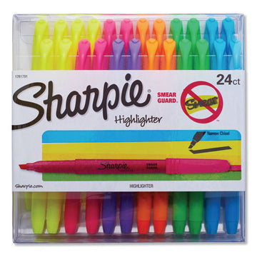 Sharpie® Pocket Style Highlighters, Assorted Ink Colors, Chisel Tip, Assorted Barrel Colors, 24-pack freeshipping - TVN Wholesale